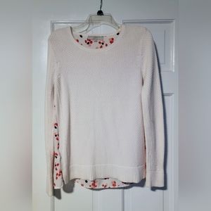 LOFT White Print-back Sweater